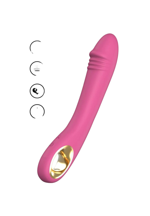 Ρεαλιστικός δονητής από σιλικόνη σε ροζ χρώμα, μήκους 21 εκ. και μέγιστης διαμέτρου 3,5 εκ.