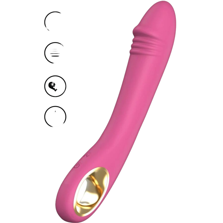 Ρεαλιστικός δονητής από σιλικόνη σε ροζ χρώμα, μήκους 21 εκ. και μέγιστης διαμέτρου 3,5 εκ.