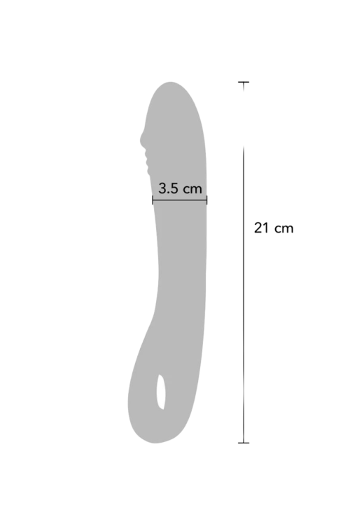 Ρεαλιστικός δονητής από σιλικόνη σε ροζ χρώμα, μήκους 21 εκ. και μέγιστης διαμέτρου 3,5 εκ.