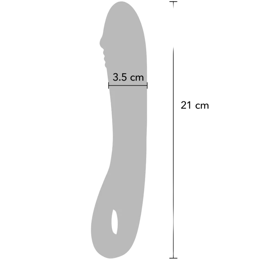 Ρεαλιστικός δονητής από σιλικόνη σε ροζ χρώμα, μήκους 21 εκ. και μέγιστης διαμέτρου 3,5 εκ.