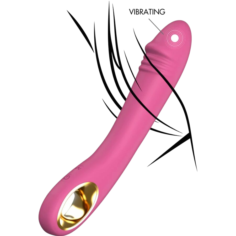 Ρεαλιστικός δονητής από σιλικόνη σε ροζ χρώμα, μήκους 21 εκ. και μέγιστης διαμέτρου 3,5 εκ.