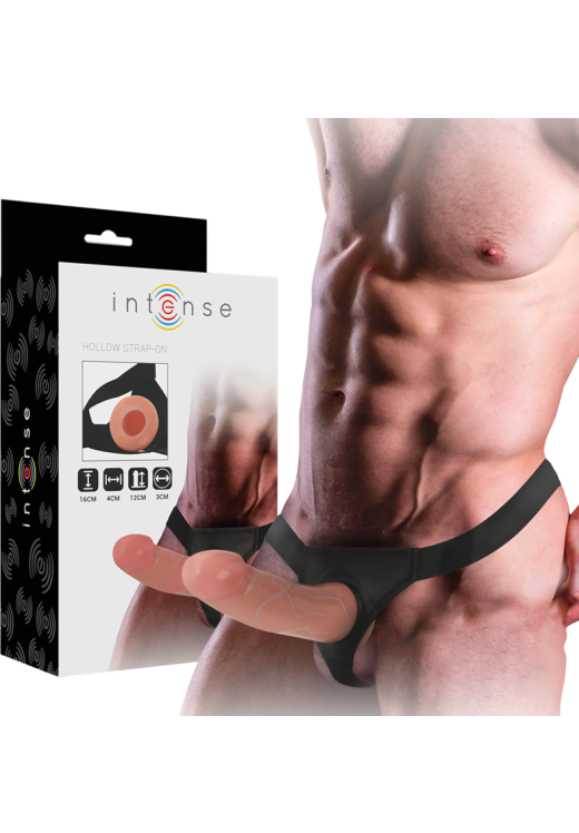 Κούφιο στραπόν από tpr σε φυσικό χρώμα, μήκους 16 εκ. και μέγιστης διαμέτρου 4 εκ.