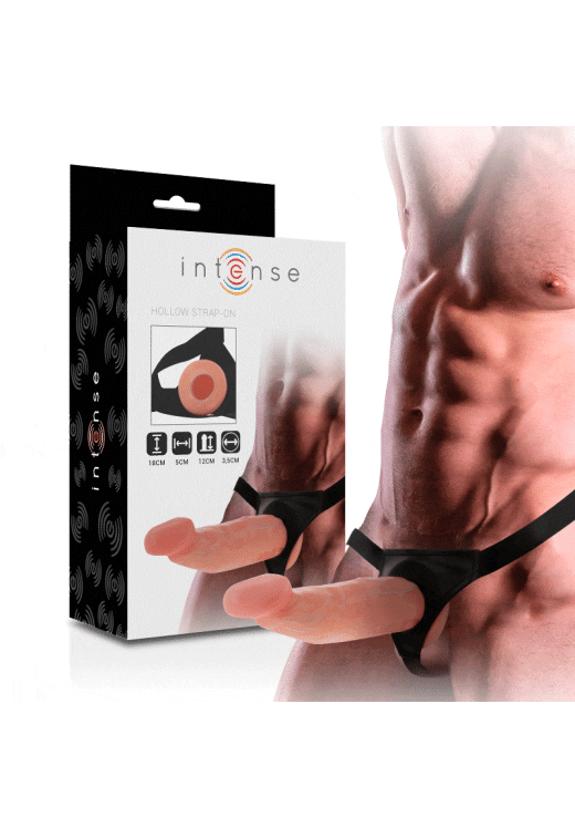 Κούφιο στραπόν από tpr σε φυσικό χρώμα, μήκους 18 εκ. και μέγιστης διαμέτρου 5 εκ.