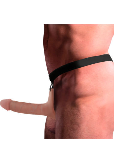 Intense Hollow Strap-on Silicone Extender 16 X cm Κούφιο στραπόν από tpr σε φυσικό χρώμα, μήκους 16 εκ. και μέγιστης διαμέτρου 4 εκ.