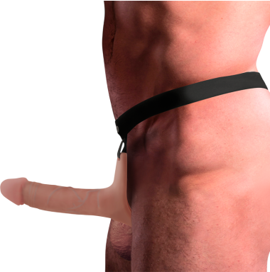 Κούφιο στραπόν από tpr σε φυσικό χρώμα, μήκους 16 εκ. και μέγιστης διαμέτρου 4 εκ.