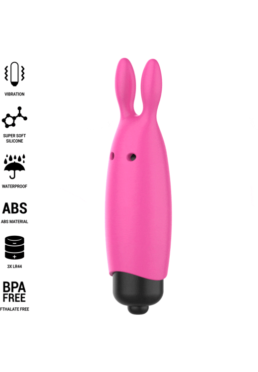 Μίνι δονητής από σιλικόνη σε ροζ χρώμα, μήκους 8,3 εκ. και μέγιστης διαμέτρου 2,4 εκ.