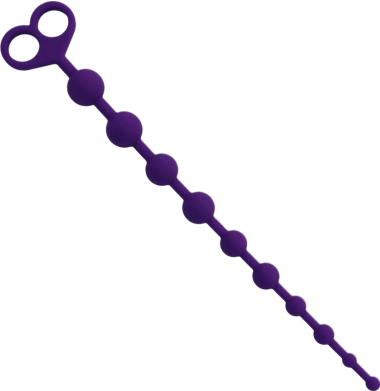 Πρωκτικές μπίλιες από pvc σε μοβ χρώμα, μήκους 34 εκ. και μέγιστης διαμέτρου 2,5 εκ.