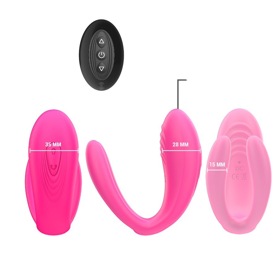 Layon δονητής από σιλικόνη σε ροζ χρώμα, μήκους 13,2 εκ. και μέγιστης διαμέτρου 4,2 εκ. με τηλεχειριζόμενο χειρισμό