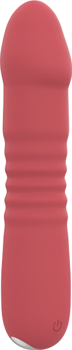 Κλασσικός δονητής από σιλικόνη σε κόκκινο χρώμα, μήκους 17,3 εκ. και μέγιστης διαμέτρου 3,7 εκ.