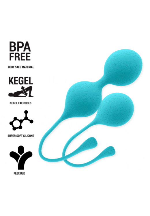Kegel μπάλες από tpr σε μπλέ χρώμα, μέγιστης διαμέτρου 3 εκ.