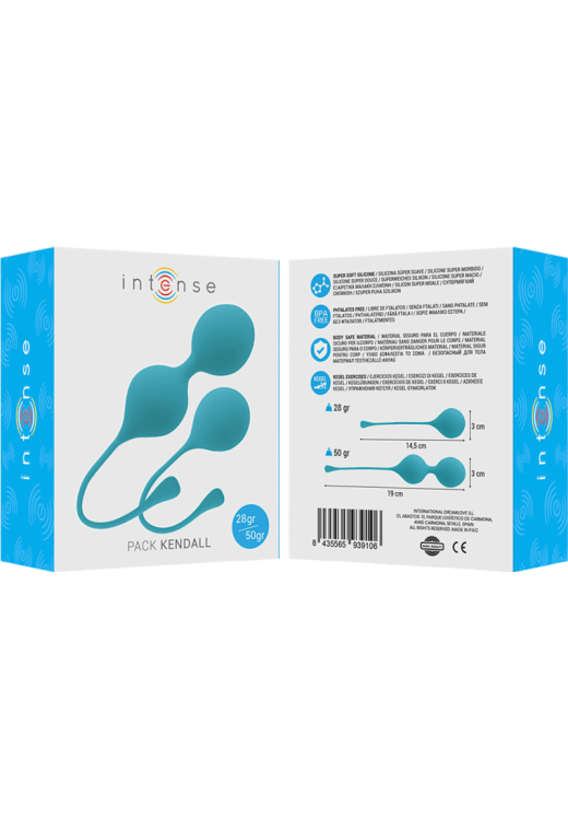 Kegel μπάλες από tpr σε μπλέ χρώμα, μέγιστης διαμέτρου 3 εκ.