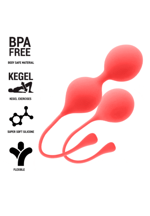 Kegel μπάλες από tpr σε κόκκινο χρώμα, μέγιστης διαμέτρου 3 εκ.