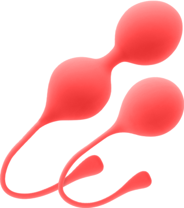 Kegel μπάλες από tpr σε κόκκινο χρώμα, μέγιστης διαμέτρου 3 εκ.