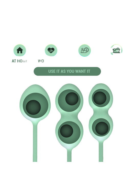 Kegel μπάλες από σιλικόνη σε πράσινο χρώμα