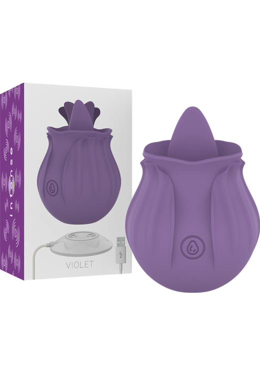 Layon δονητής από σιλικόνη σε μοβ χρώμα, μήκους 7,8 εκ. και μέγιστης διαμέτρου 5,7 εκ.