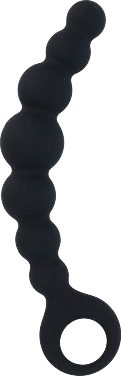 Πρωκτικές μπίλιες από pvc σε μαύρο χρώμα, μήκους 18,5 εκ. και μέγιστης διαμέτρου 3,3 εκ.