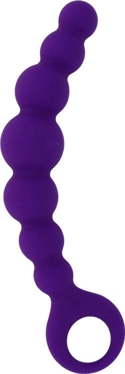 Πρωκτικές μπίλιες από pvc σε μοβ χρώμα, μήκους 18,5 εκ. και μέγιστης διαμέτρου 3,3 εκ.