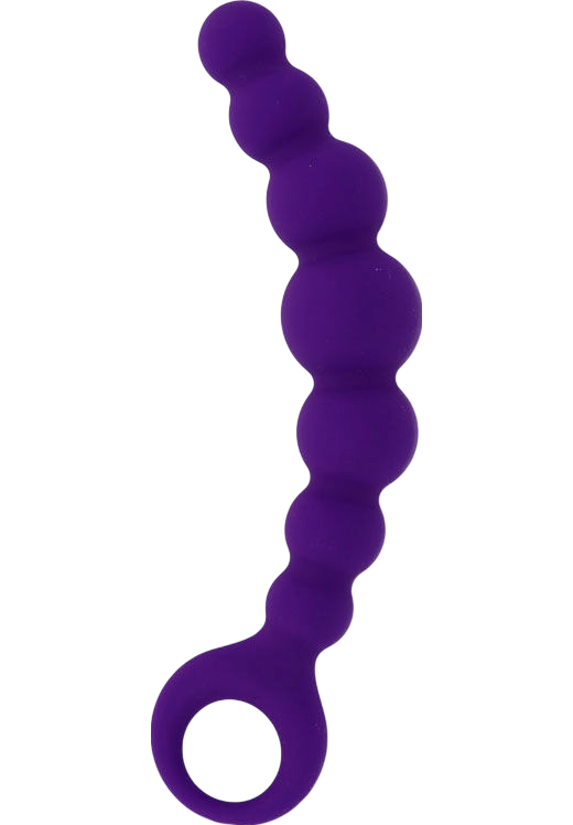 Πρωκτικές μπίλιες από pvc σε μοβ χρώμα, μήκους 18,5 εκ. και μέγιστης διαμέτρου 3,3 εκ.