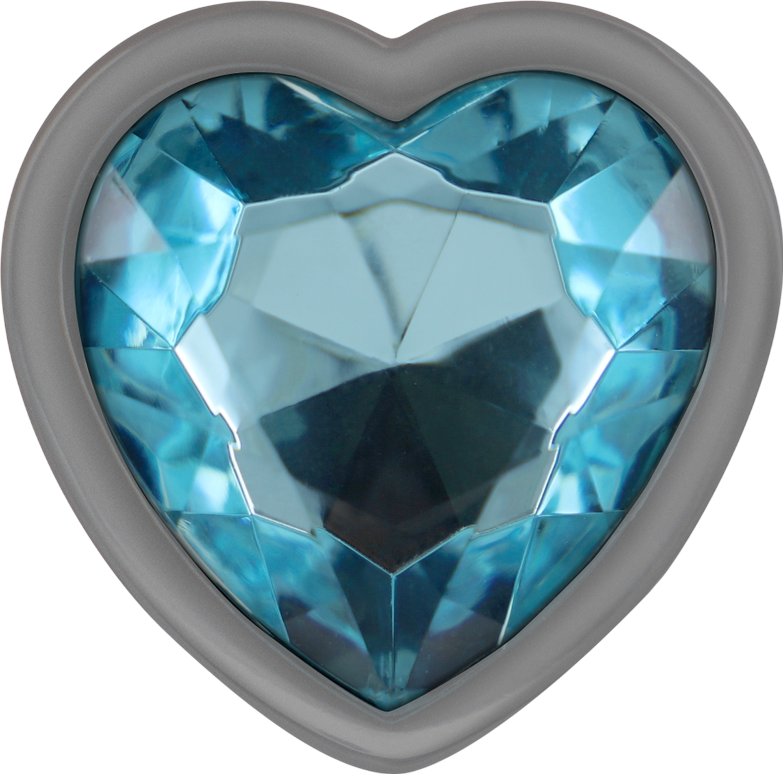 Μεταλλική σφήνα με κόσμημα σε μπλέ χρώμα, μήκους 8 εκ. και μέγιστης διαμέτρου 3,3 εκ.