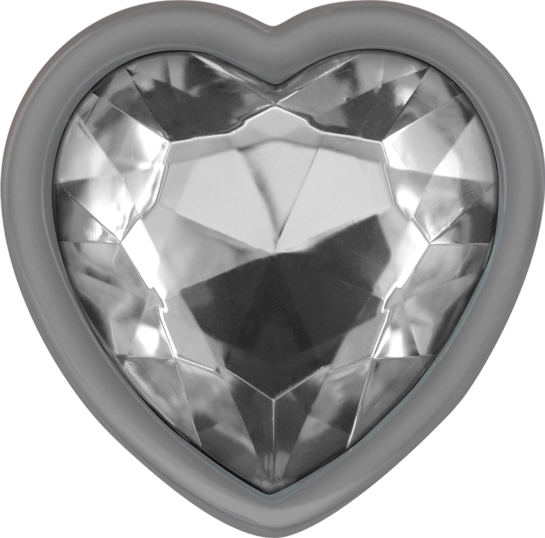 Μεταλλική σφήνα με κόσμημα σε λευκό χρώμα, μήκους 7 εκ. και μέγιστης διαμέτρου 2,6 εκ.