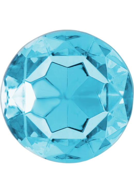 Μεταλλική σφήνα με κόσμημα σε μπλέ χρώμα, μήκους 9 εκ. και μέγιστης διαμέτρου 4 εκ.