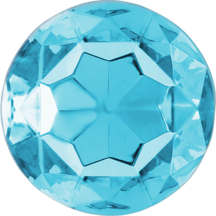 Μεταλλική σφήνα με κόσμημα σε μπλέ χρώμα, μήκους 9 εκ. και μέγιστης διαμέτρου 4 εκ.