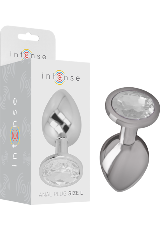 Μεταλλική σφήνα με κόσμημα σε ασημί χρώμα, μήκους 9 εκ. και μέγιστης διαμέτρου 4 εκ.