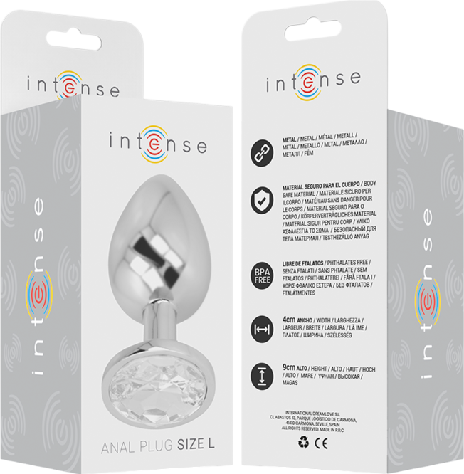 Μεταλλική σφήνα με κόσμημα σε ασημί χρώμα, μήκους 9 εκ. και μέγιστης διαμέτρου 4 εκ.