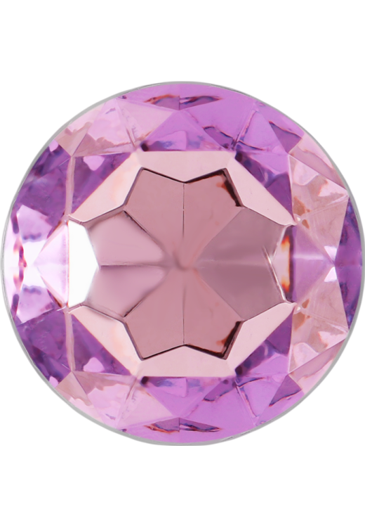 Μεταλλική σφήνα με κόσμημα σε μοβ χρώμα, μήκους 7 εκ. και μέγιστης διαμέτρου 2,6 εκ.