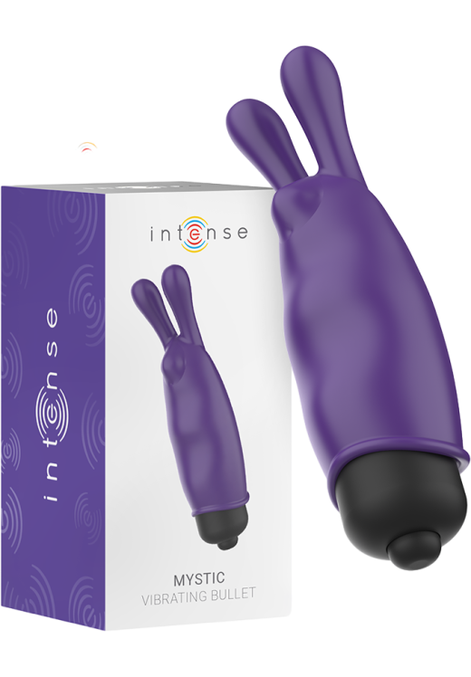 Μίνι δονητής από σιλικόνη σε μοβ χρώμα, μήκους 8,7 εκ. και μέγιστης διαμέτρου 2,4 εκ.