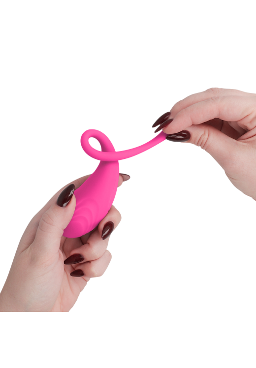 Τηλεχειριζόμενο αυγό από σιλικόνη σε ροζ χρώμα, μήκους 20 εκ. και μέγιστης διαμέτρου 3,6 εκ. με τηλεχειριζόμενο χειρισμό