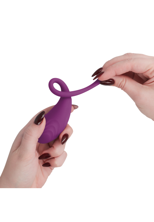 Τηλεχειριζόμενο αυγό από σιλικόνη σε μοβ χρώμα, μήκους 20 εκ. και μέγιστης διαμέτρου 3,6 εκ. με τηλεχειριζόμενο χειρισμό