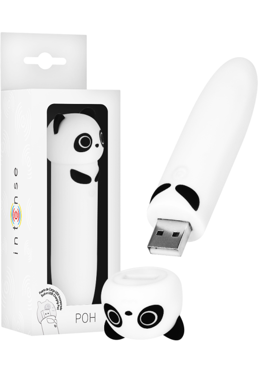 Μίνι δονητής από σιλικόνη σε λευκό χρώμα, μήκους 10 εκ. και μέγιστης διαμέτρου 2,2 εκ.