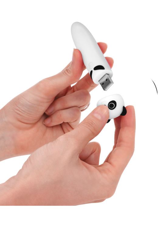 Μίνι δονητής από σιλικόνη σε λευκό χρώμα, μήκους 10 εκ. και μέγιστης διαμέτρου 2,2 εκ.