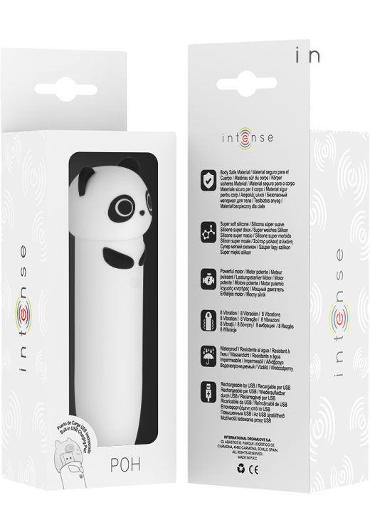 Μίνι δονητής από σιλικόνη σε λευκό χρώμα, μήκους 10 εκ. και μέγιστης διαμέτρου 2,2 εκ.