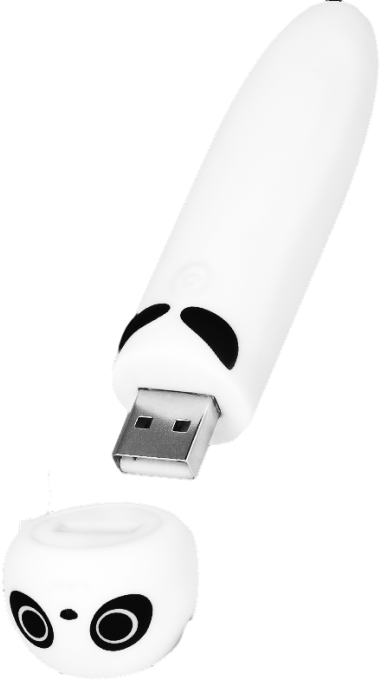 Μίνι δονητής από σιλικόνη σε λευκό χρώμα, μήκους 10 εκ. και μέγιστης διαμέτρου 2,2 εκ.