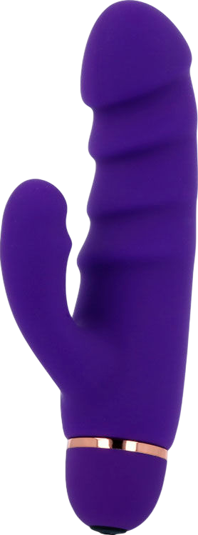 Rabbit δονητής από σιλικόνη σε μοβ χρώμα, μήκους 17,5 εκ. και μέγιστης διαμέτρου 4.1 εκ.