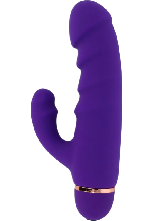 Rabbit δονητής από σιλικόνη σε μοβ χρώμα, μήκους 17,5 εκ. και μέγιστης διαμέτρου 4.1 εκ.