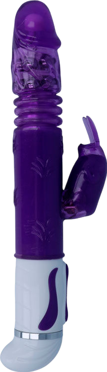 Rabbit δονητής από σιλικόνη σε μοβ χρώμα, μήκους 30 εκ. και μέγιστης διαμέτρου 3,9 εκ.