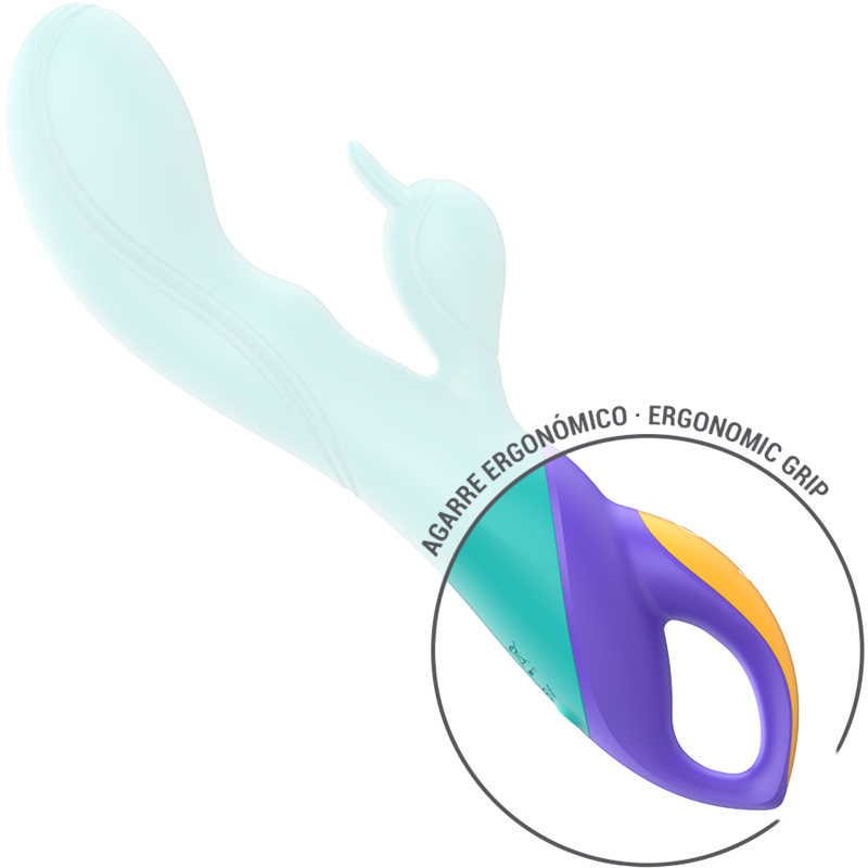 Rabbit δονητής από σιλικόνη σε μπλέ χρώμα, μήκους 19,7 εκ. και μέγιστης διαμέτρου 3,1 εκ.