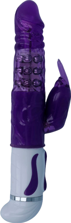 Rabbit δονητής από σιλικόνη σε μοβ χρώμα, μήκους 27,5 εκ. και μέγιστης διαμέτρου 3,6 εκ.