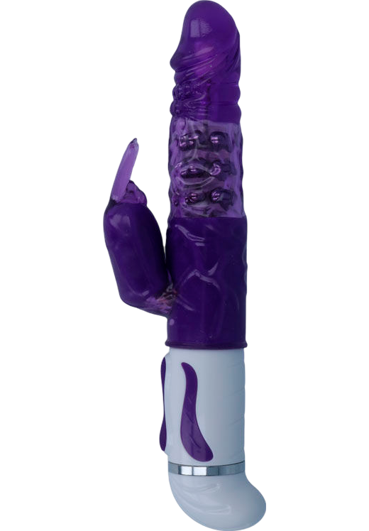 Rabbit δονητής από σιλικόνη σε μοβ χρώμα, μήκους 27,5 εκ. και μέγιστης διαμέτρου 3,6 εκ.