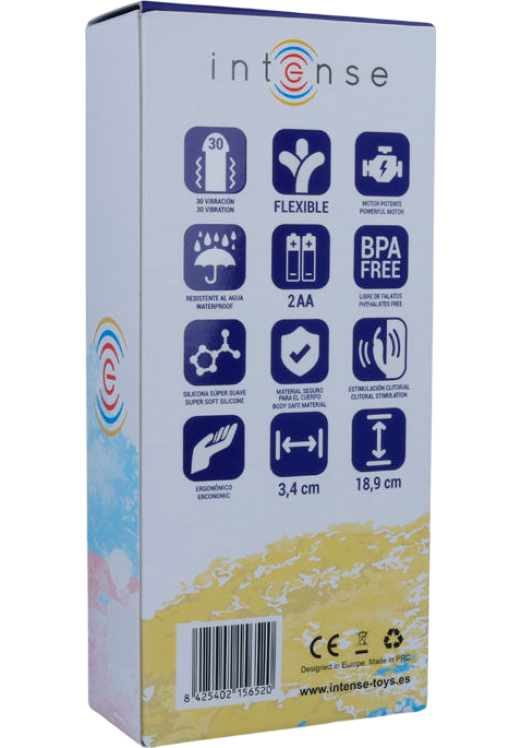 Rabbit δονητής από σιλικόνη σε μοβ χρώμα, μήκους 18,9 εκ. και μέγιστης διαμέτρου 3,4 εκ.