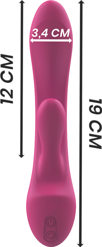 Rabbit δονητής από σιλικόνη σε ροζ χρώμα, μήκους 19 εκ. και μέγιστης διαμέτρου 3,4 εκ.