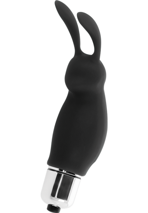 Μίνι δονητής από σιλικόνη σε μαύρο χρώμα, μήκους 9 εκ.