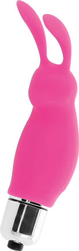 Rabbit δονητής από σιλικόνη σε ροζ χρώμα, μήκους 9 εκ.