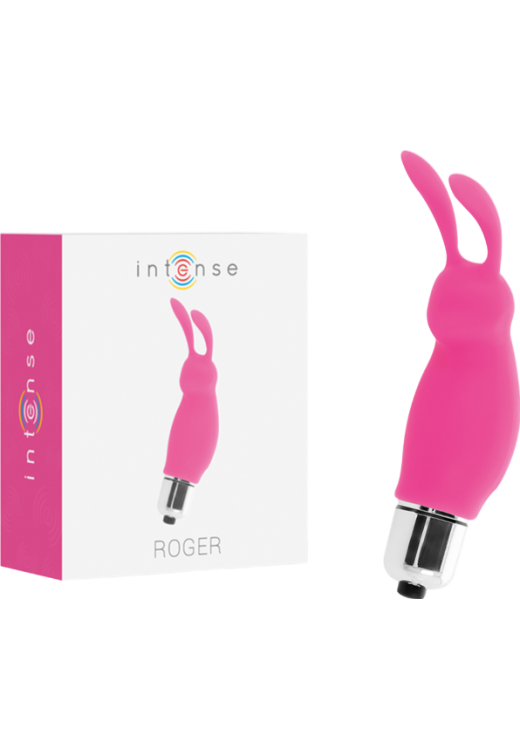 Rabbit δονητής από σιλικόνη σε ροζ χρώμα, μήκους 9 εκ.