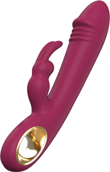 Rabbit δονητής από σιλικόνη σε μπορντό χρώμα, μήκους 21 εκ. και μέγιστης διαμέτρου 3,5 εκ.