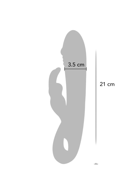 Rabbit δονητής από σιλικόνη σε μπορντό χρώμα, μήκους 21 εκ. και μέγιστης διαμέτρου 3,5 εκ.