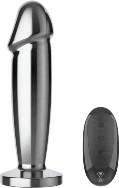 Δονούμενη σφήνα από αλουμίνιο σε ασημί χρώμα, μήκους 10 εκ. και μέγιστης διαμέτρου 3,5 εκ με τηλεχειριζόμενο χειρισμό